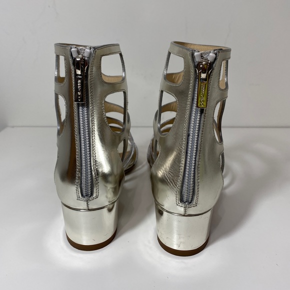 Jimmy Choo Silver Mirrored Leather Barbiecore Sandals Size 6 - Picture 7 of 12